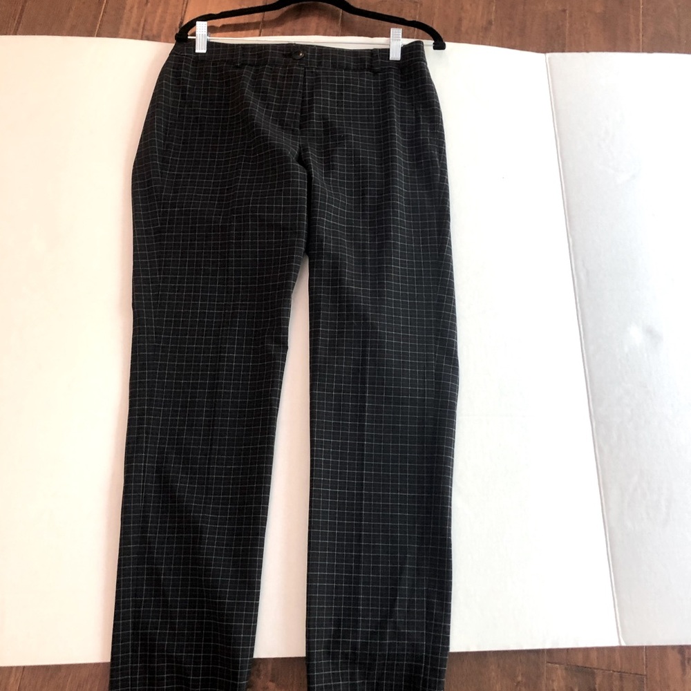 Eddie Bauer light linen size 6 pants windowpane plaid